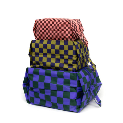 3D Zip Pouch Set - Jewel Checks