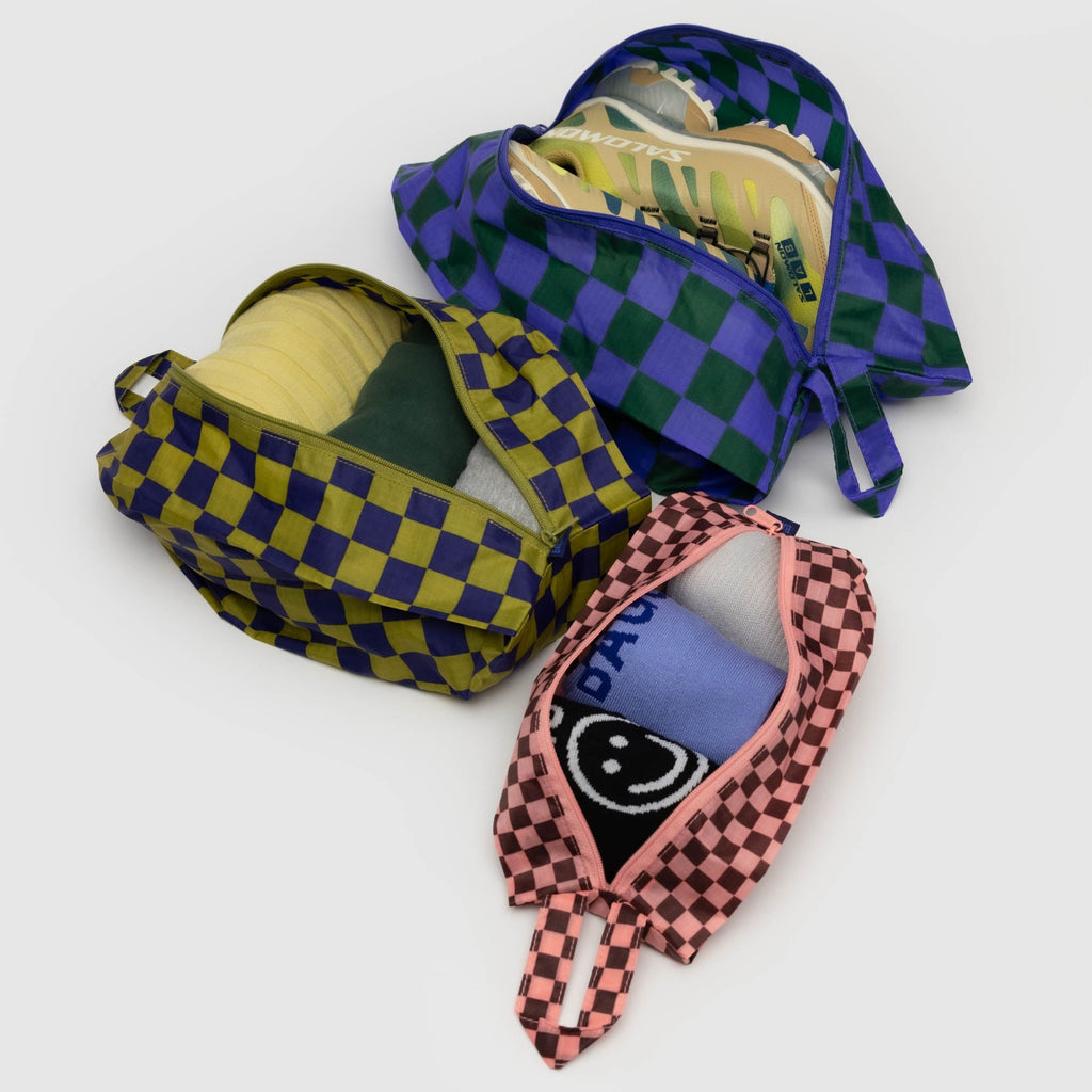 3D Zip Pouch Set - Jewel Checks