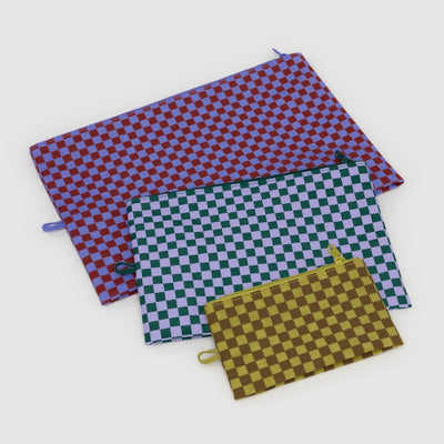 Go Pouch Set - Jewel Checks