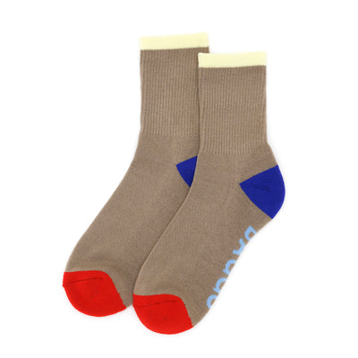 Ribbed Half Crew Socks - Dove