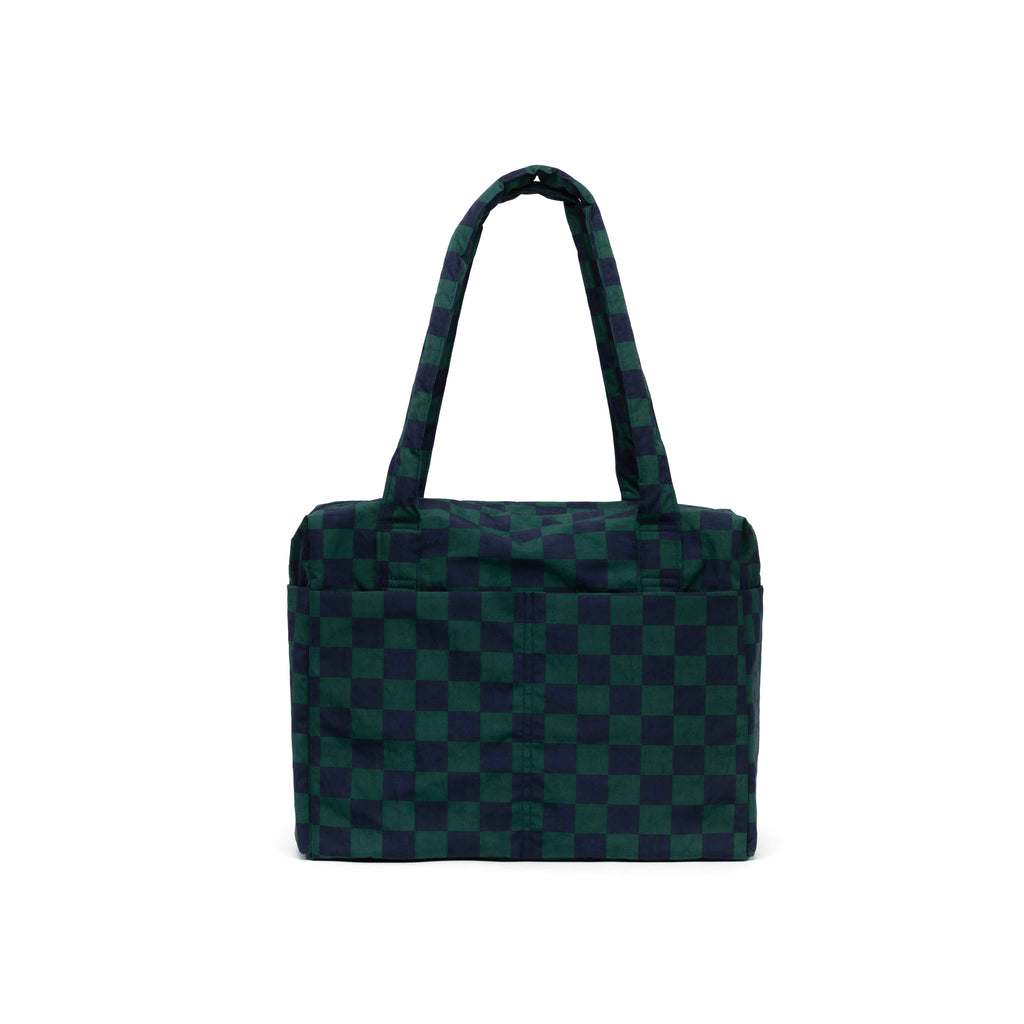 Small Cloud Carry-On Bag - Navy Green Check