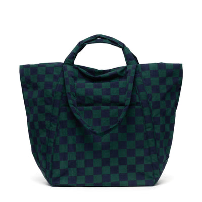 Travel Cloud Bag - Navy Green Check