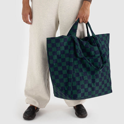 Travel Cloud Bag - Navy Green Check