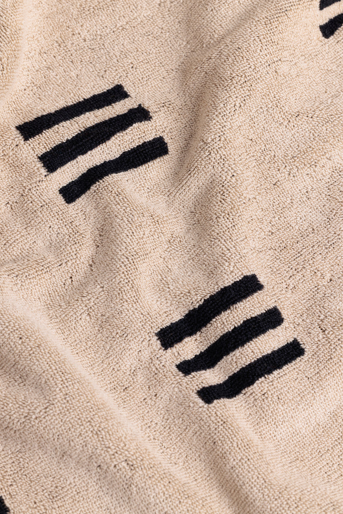 Claremont Bath Towel - Sand & Noir