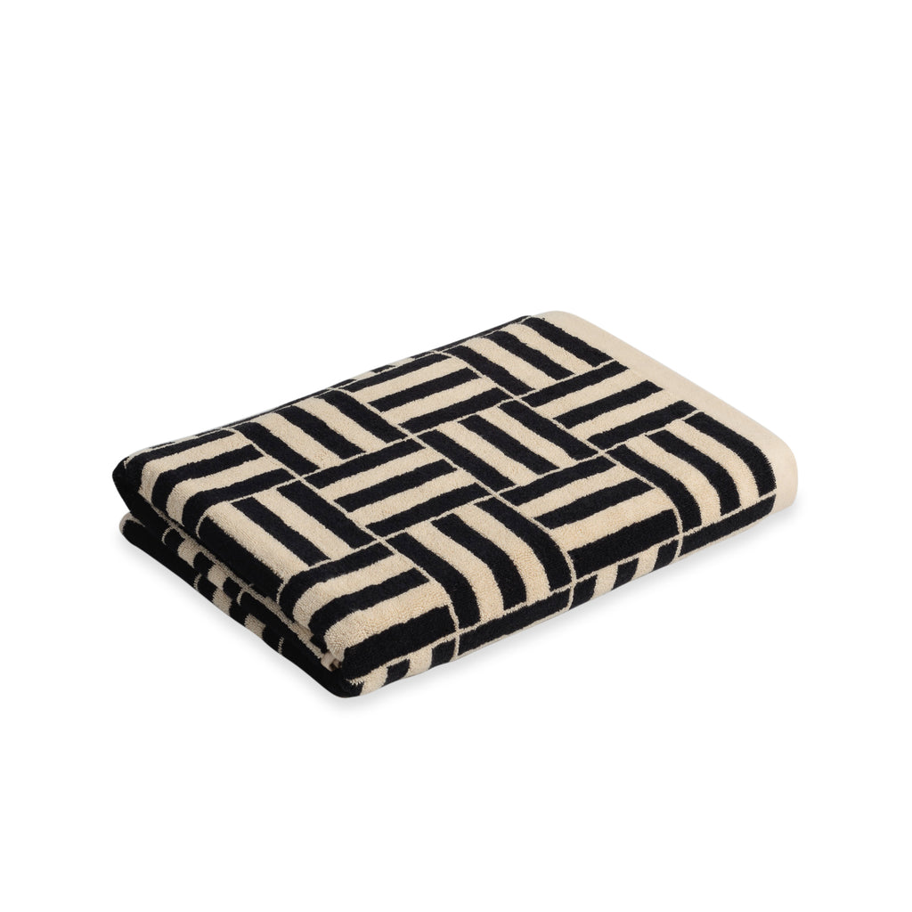 Willis Pool Towel - Sand & Noir