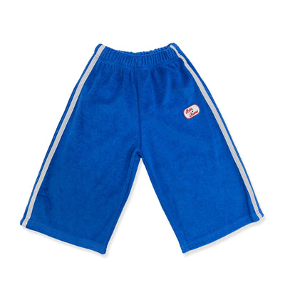 Terry Towel Racer Pants - Blue