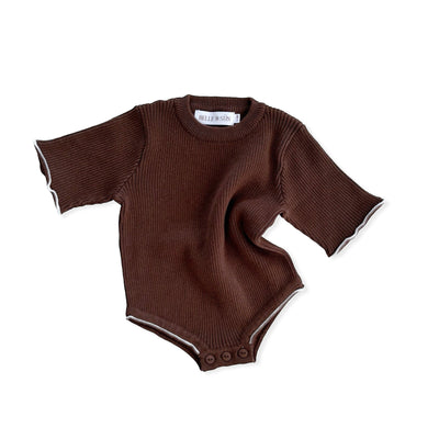 Ribbed Romper - Cacao