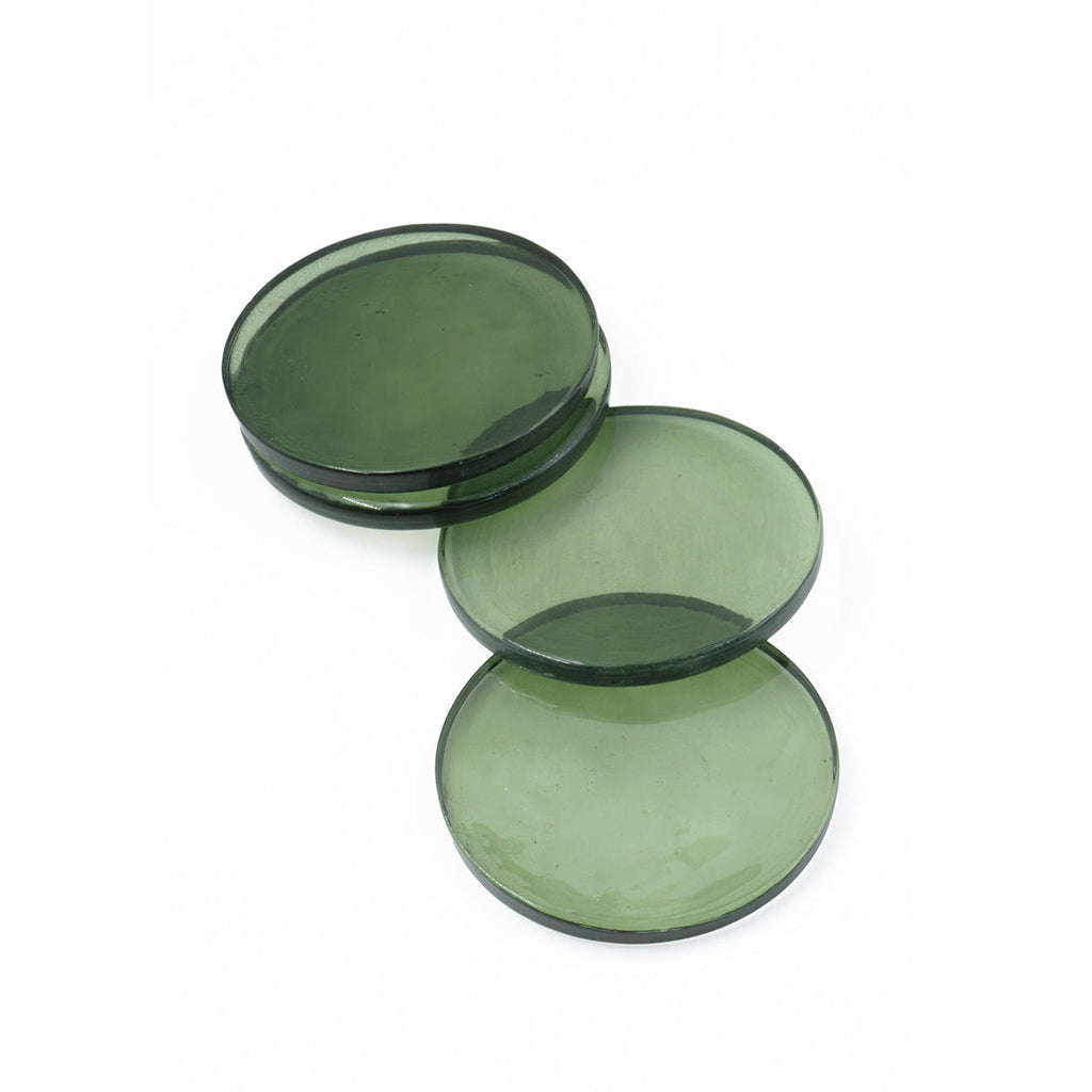 Glass Coaster Set - Fern