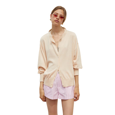 Paper Plane - Blanca - Francine Button-up Cardigan - Peachy Cream