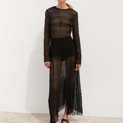 Paper Plane - Blanca - Ferra Sheer Top - Black