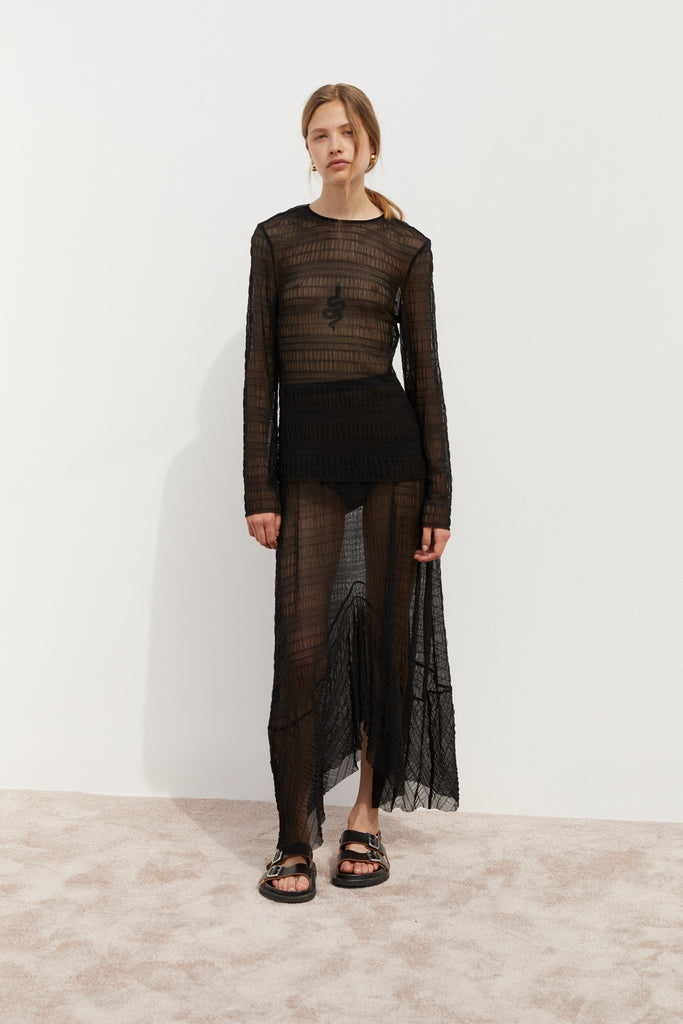 Paper Plane - Blanca - Ferra Sheer Top - Black