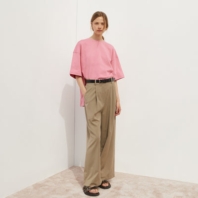 Paper Plane - Blanca - Marina Wide Leg Trousers - Beige - Workwear style