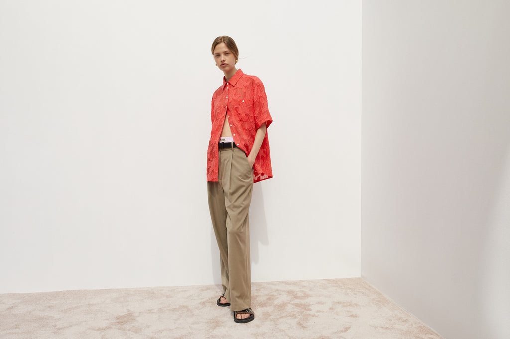 Paper Plane - Blanca - Marina Wide Leg Trousers - Beige - Workwear style