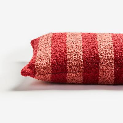 Boucle Stripe Cushion Cover - Burgundy