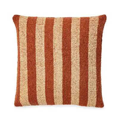 Boucle Stripe Cushion Cover - Chocolate