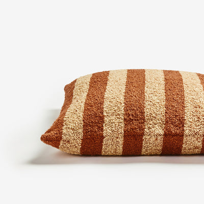 Boucle Stripe Cushion Cover - Chocolate