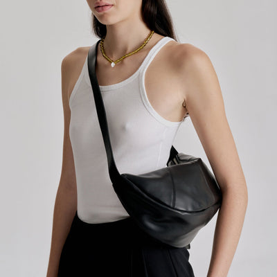 Mischa Crescent Bag - Black