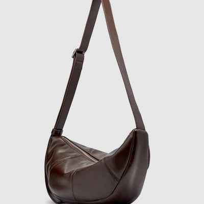 Mischa Crescent Bag - Dark Chocolate