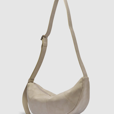 Mischa Crescent Bag - Antique White