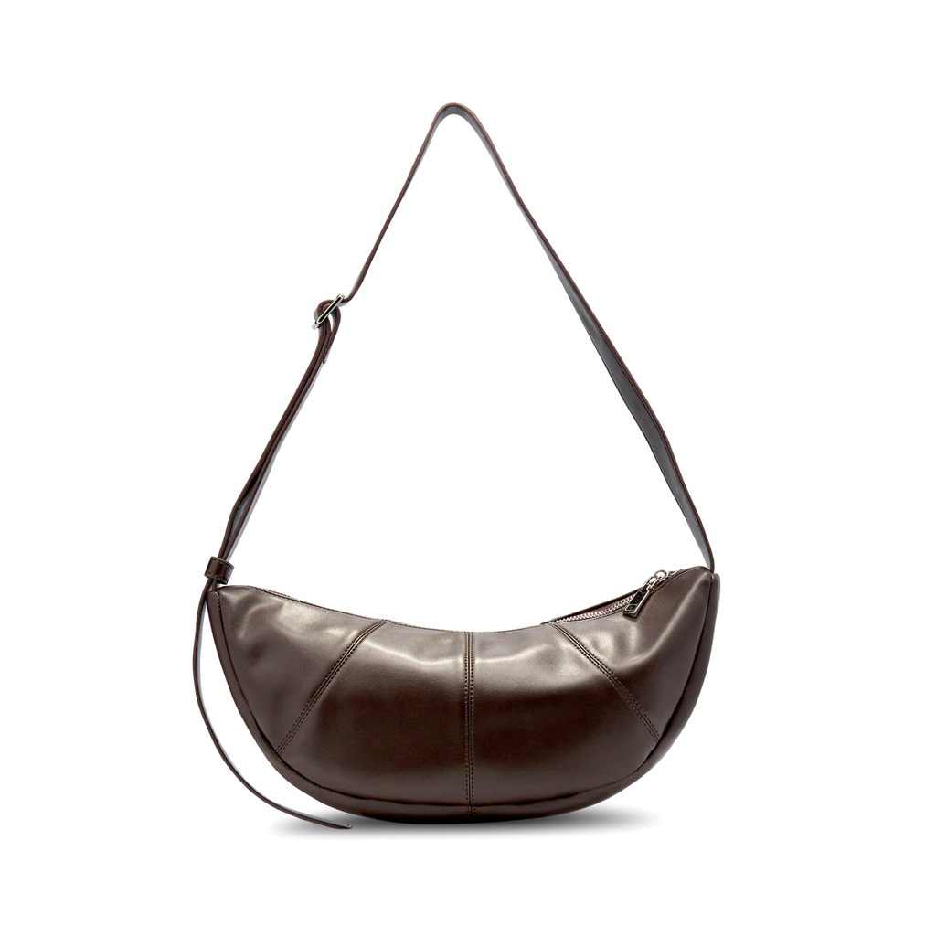 Mischa Crescent Bag - Dark Chocolate