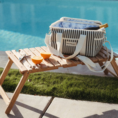 Premium Cooler Bag - Navy Stripe