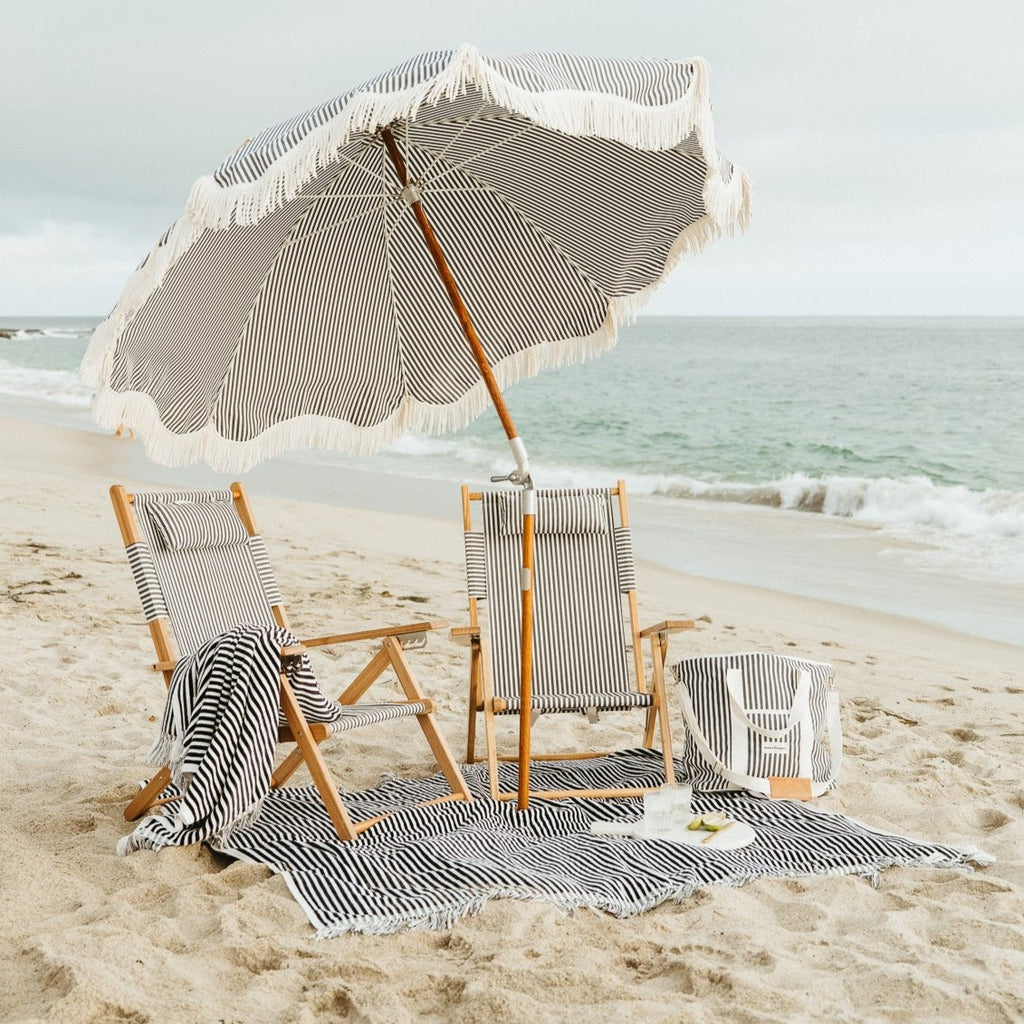 Beach Blanket - Navy Stripe