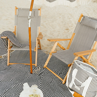 Beach Blanket - Navy Stripe