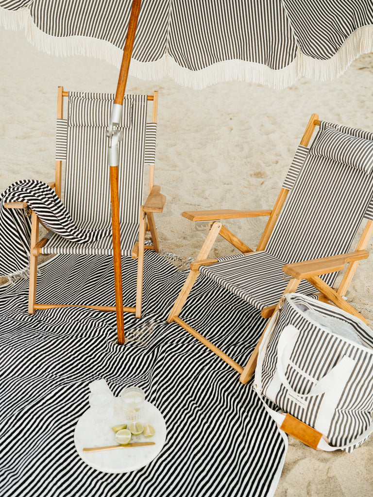 Beach Blanket - Navy Stripe