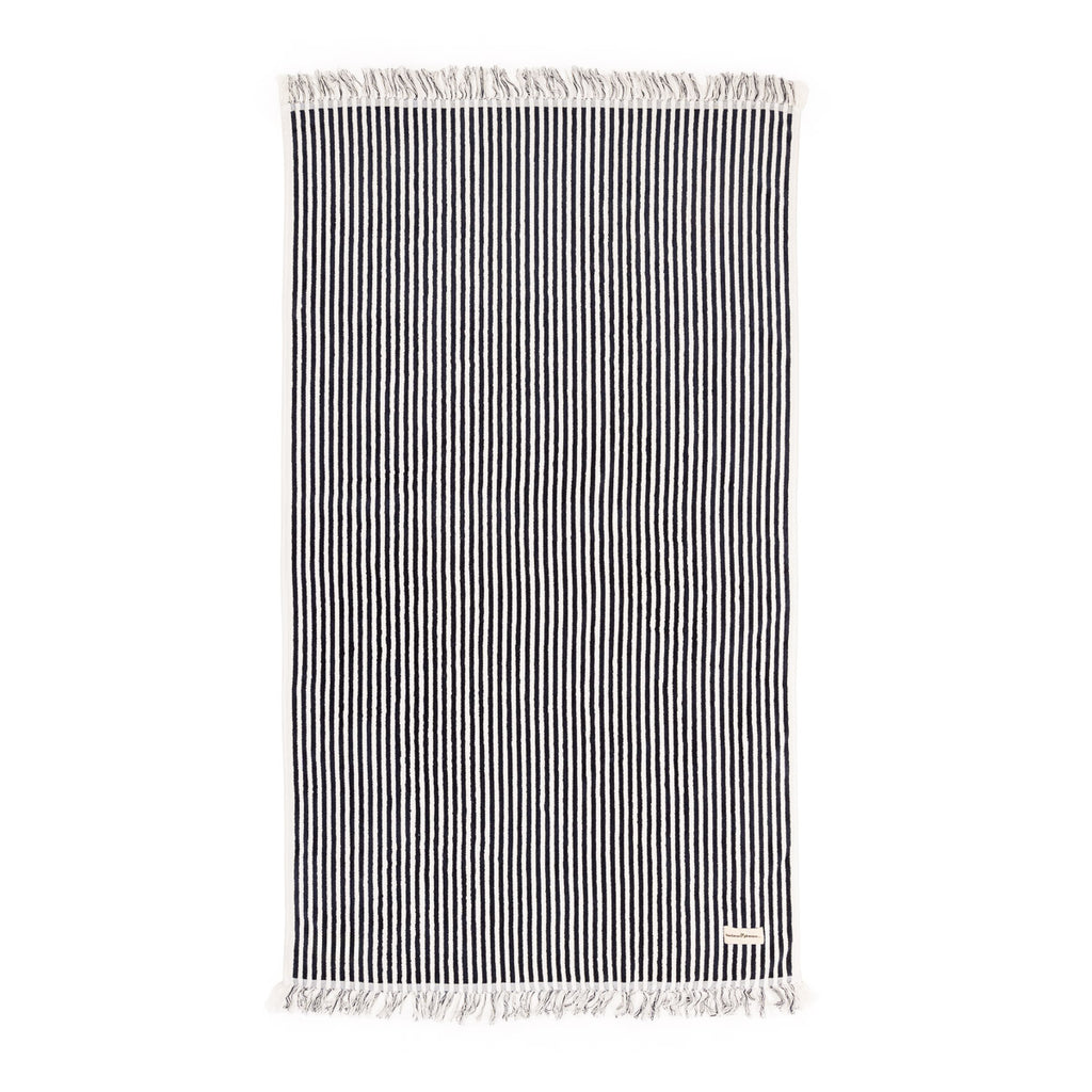 Beach Towel - Navy Stripe