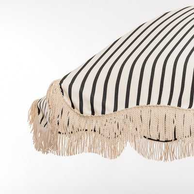 Premium Beach Umbrella - Monaco Black Stripe