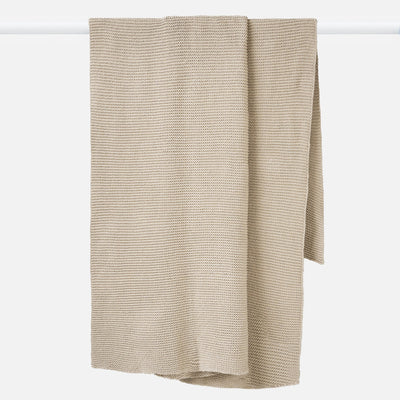 Purl Knit Throw - Ivory