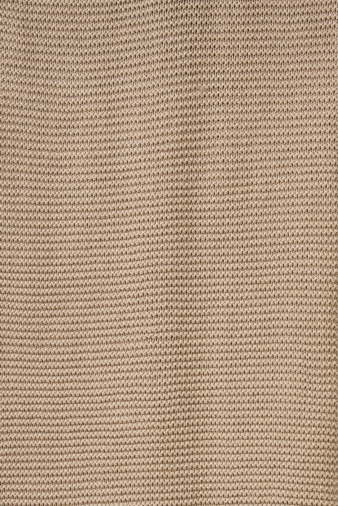 Purl Knit Throw - Beige