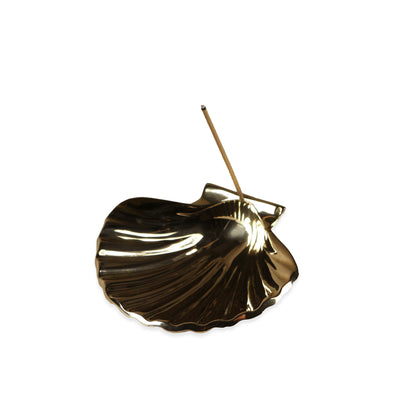 Scallop Incense Holder - Brass