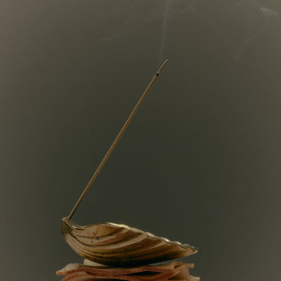 Scallop Incense Holder - Brass