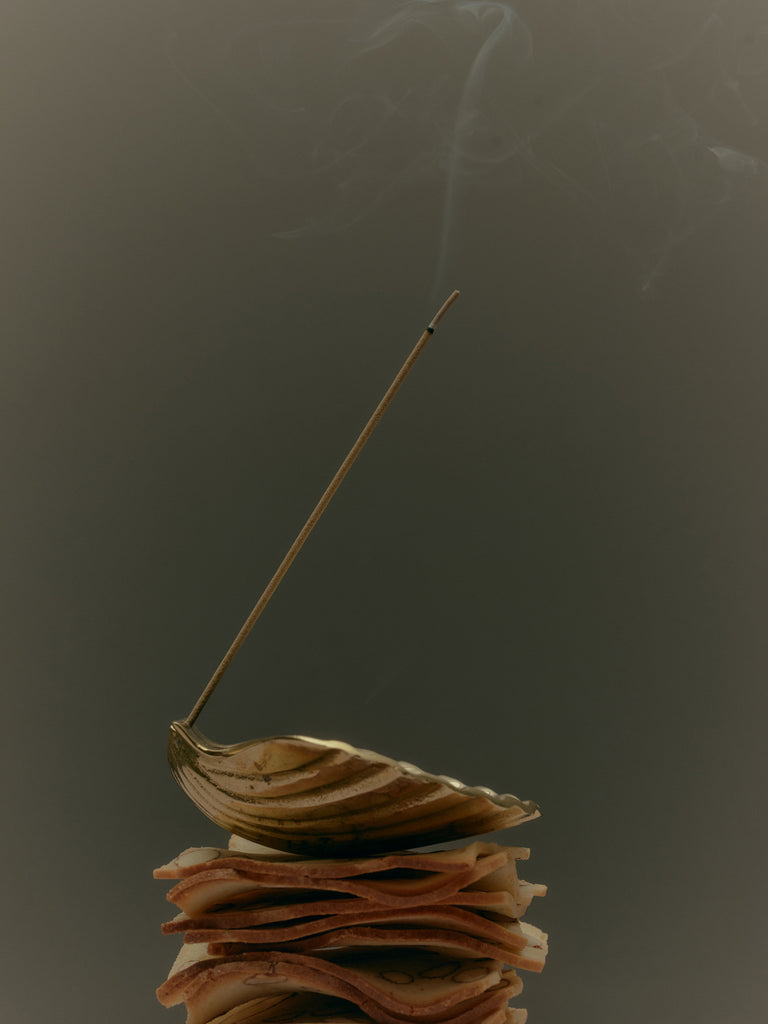 Scallop Incense Holder - Brass