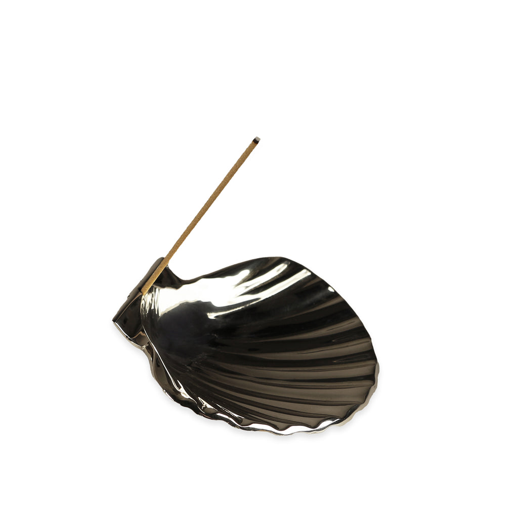 Scallop Incense Holder - Silver