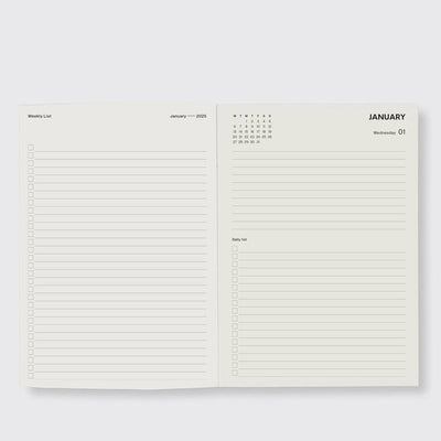 2025 Daily Diary - Periwinkle & Olive Stripe - PRE-ORDER