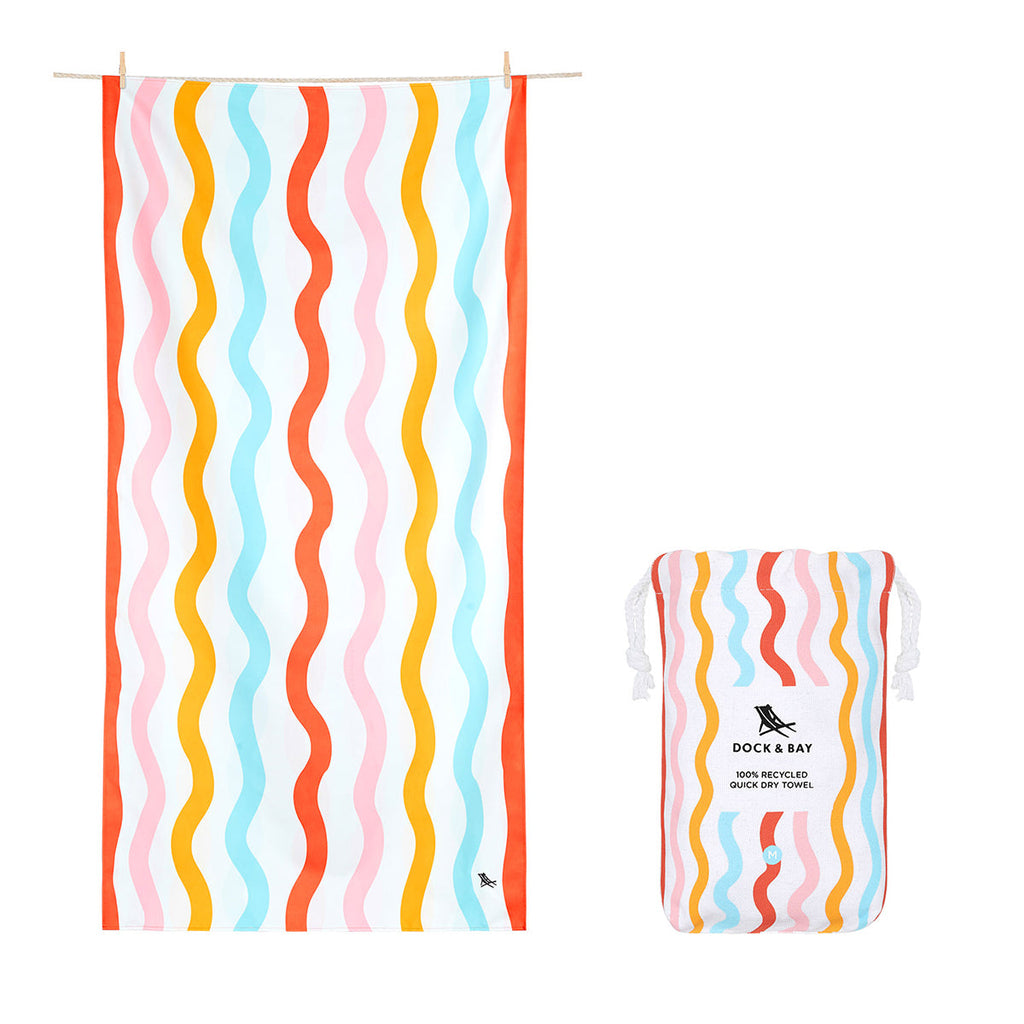 Kids Quick Dry Beach Towel - Squiggly