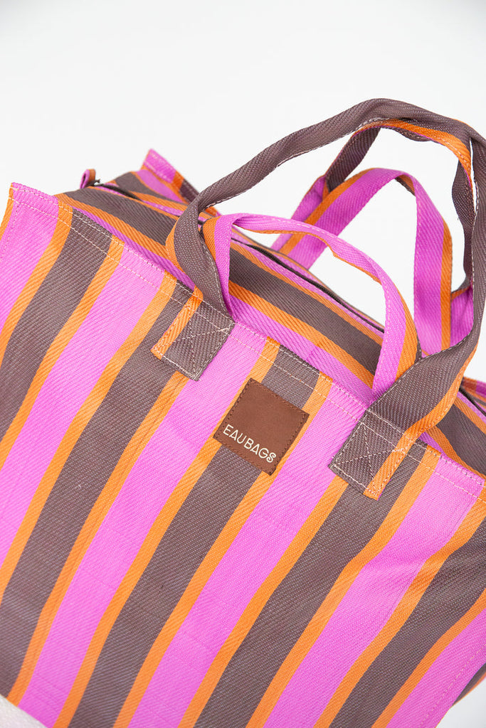 Vacay Bag - Fuchsia & Chocolate