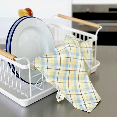 Butter Tartan Tea Towel