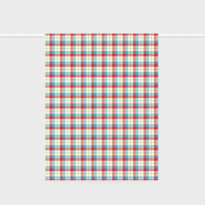 Cherry & Blue Tartan Tea Towel