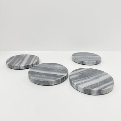 Marble Coaster Set - Grey