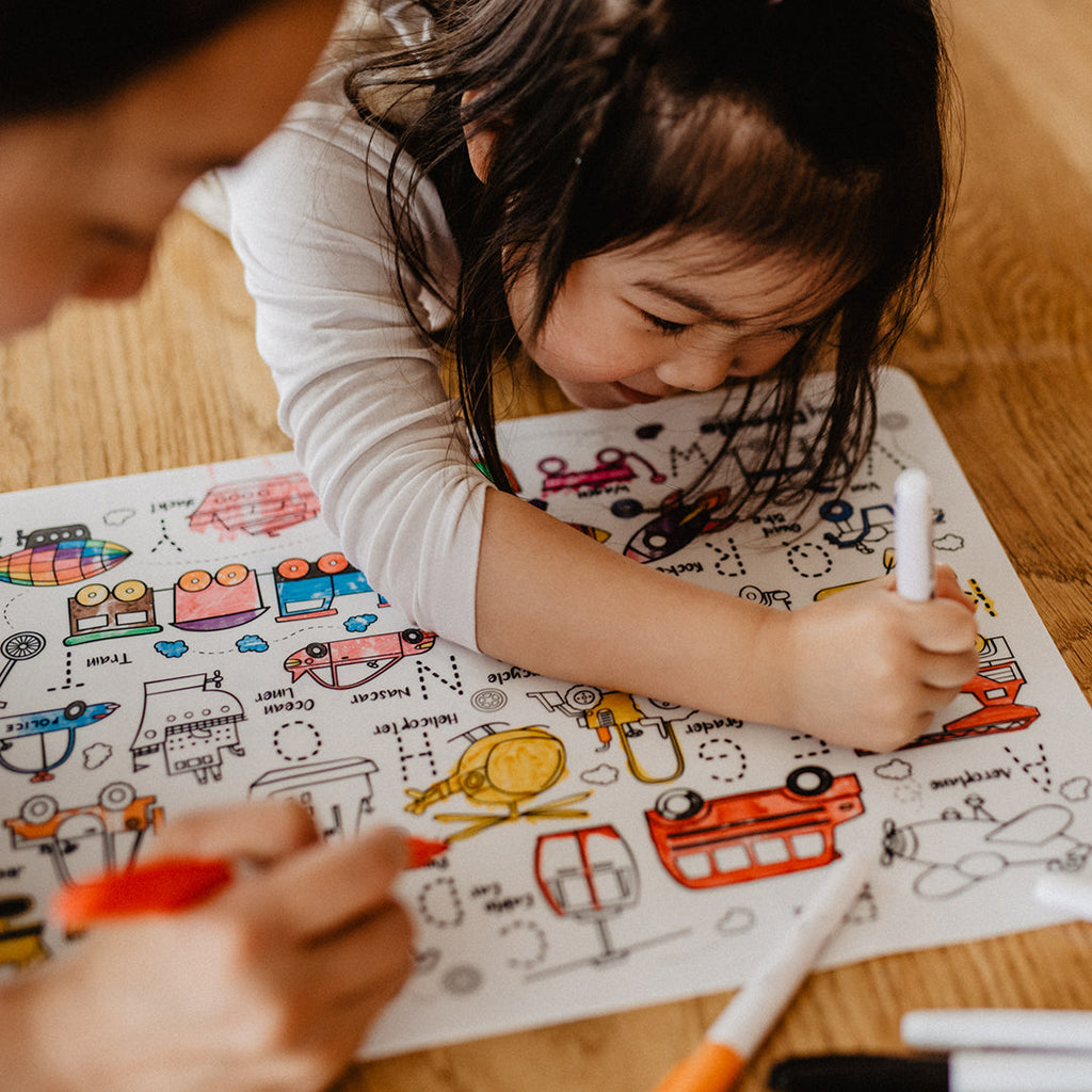 Silicone Drawing Mat - Toot Toot Honk