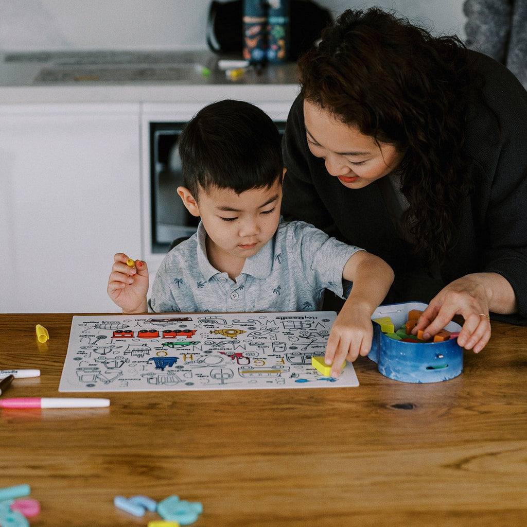 Silicone Drawing Mat - Toot Toot Honk