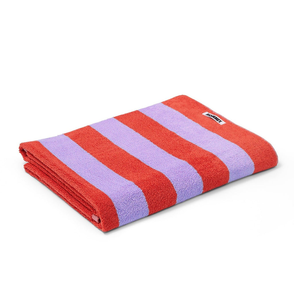 Grapefruit Stripes Beach Towel