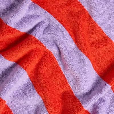 Grapefruit Stripes Hand Towel