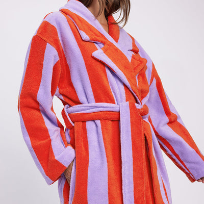 Robe - Grapefruit Stripes