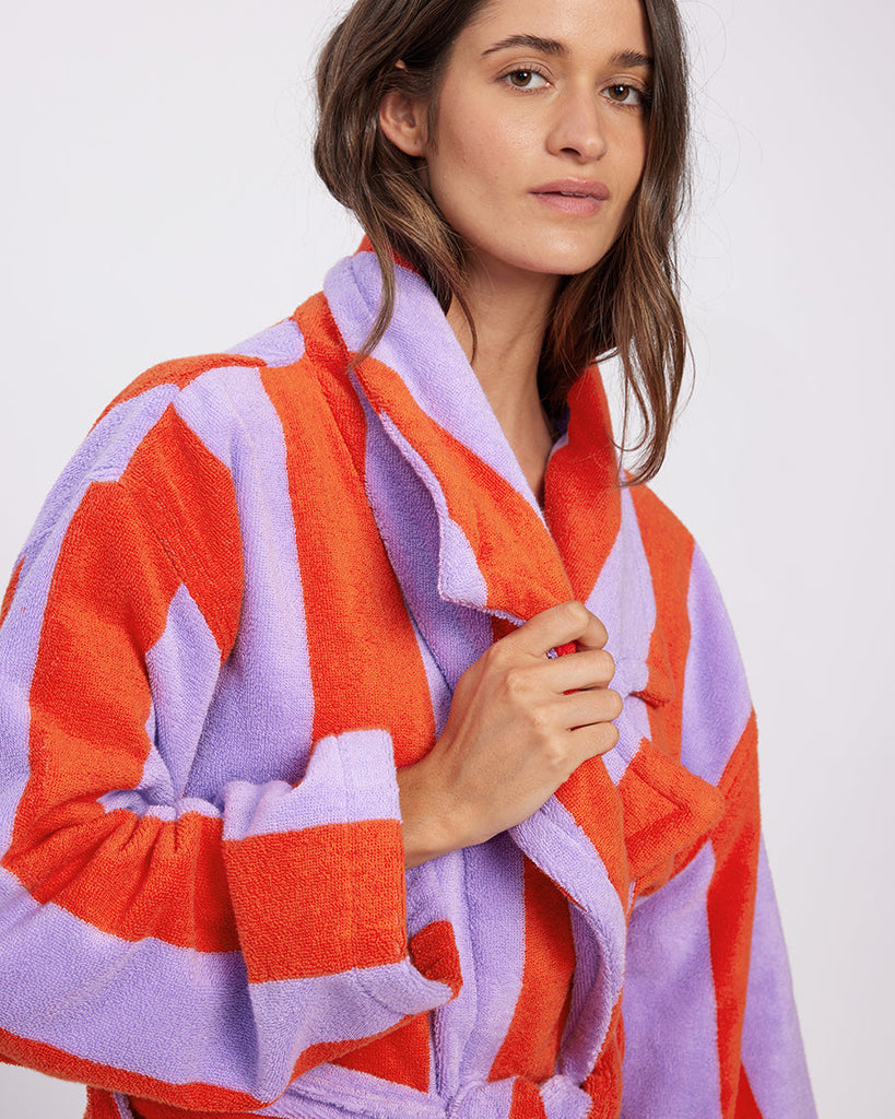 Robe - Grapefruit Stripes