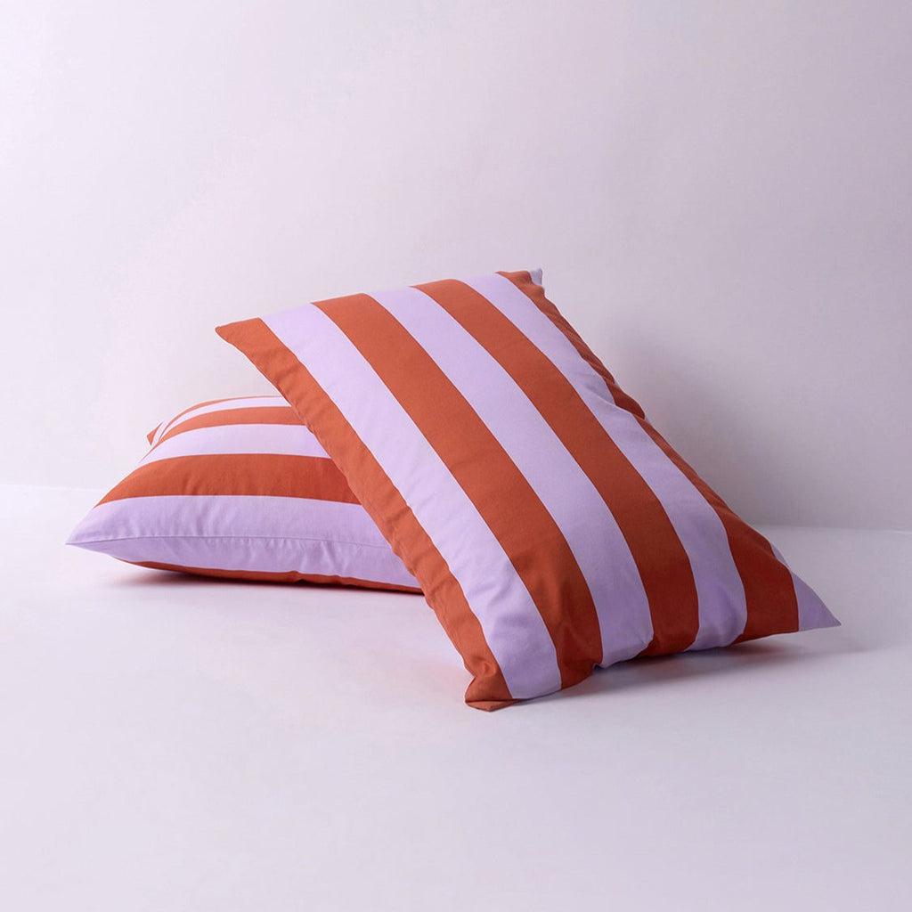 Pillowcase Pair - Grapefruit Stripes