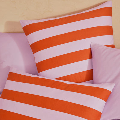 Pillowcase Pair - Grapefruit Stripes